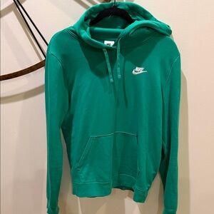 Nike Green Pullover Hoodie with White Swoosh